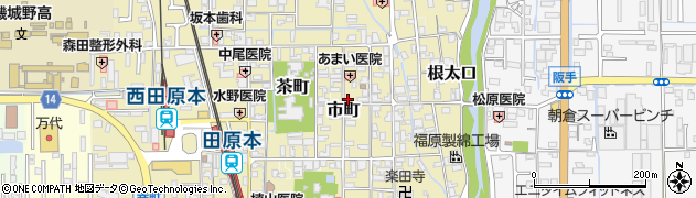 奈良県磯城郡田原本町市町615周辺の地図