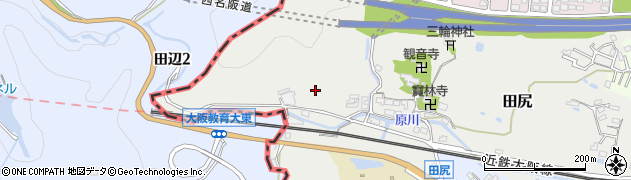 奈良県香芝市田尻周辺の地図
