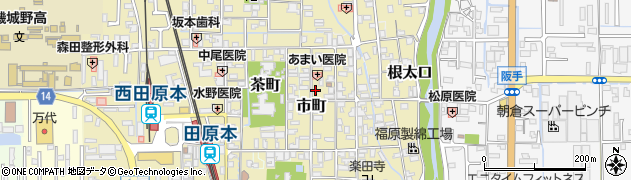 奈良県磯城郡田原本町市町614周辺の地図