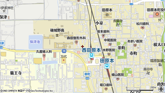 〒636-0316 奈良県磯城郡田原本町室町の地図