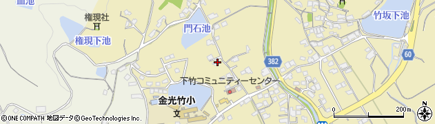 岡山県浅口市金光町下竹256周辺の地図