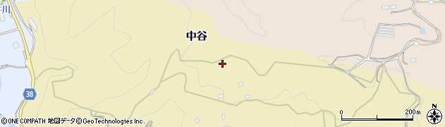 奈良県桜井市中谷周辺の地図