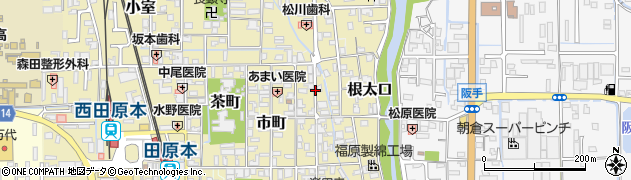 奈良県田原本町（磯城郡）味間町周辺の地図