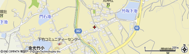 岡山県浅口市金光町下竹1458周辺の地図