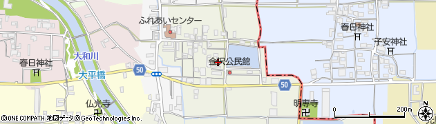 奈良県田原本町（磯城郡）金澤周辺の地図