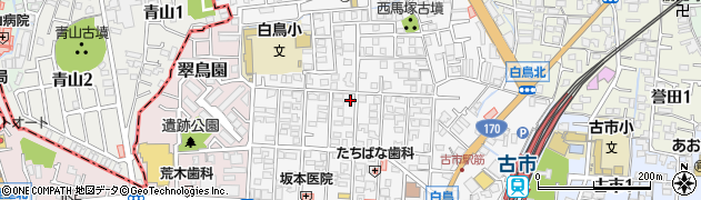 大阪府羽曳野市白鳥周辺の地図