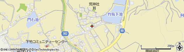 岡山県浅口市金光町下竹1392-1周辺の地図