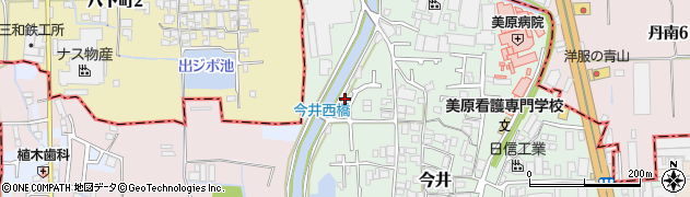 大阪府堺市美原区今井周辺の地図