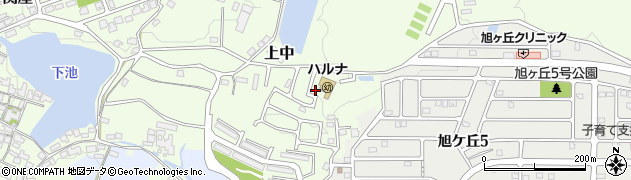 奈良県香芝市上中1231周辺の地図