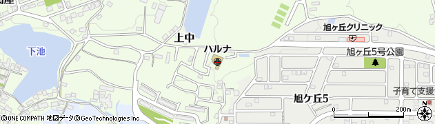奈良県香芝市上中1176周辺の地図