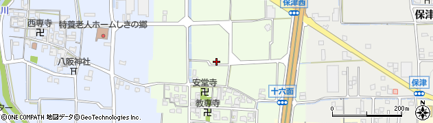 奈良県田原本町（磯城郡）十六面周辺の地図