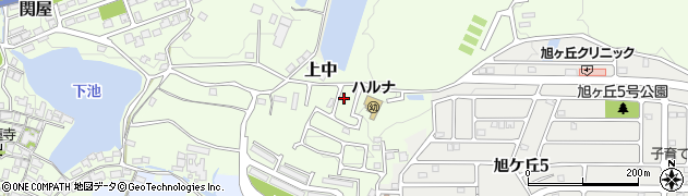 奈良県香芝市上中1245周辺の地図