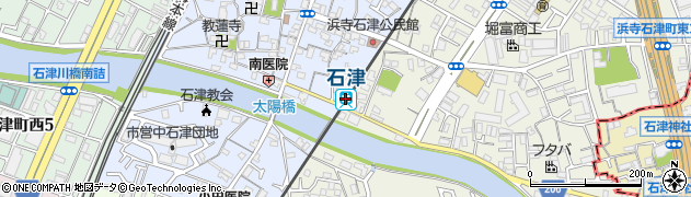 石津駅周辺の地図