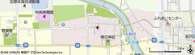 奈良県磯城郡田原本町平田122周辺の地図