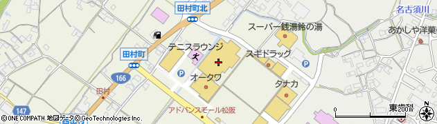 ダイソーホームセンターコーナンアドバンスモール松阪店周辺の地図