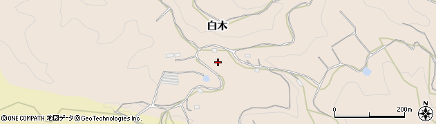 奈良県桜井市白木周辺の地図