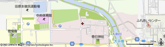 奈良県磯城郡田原本町平田111周辺の地図