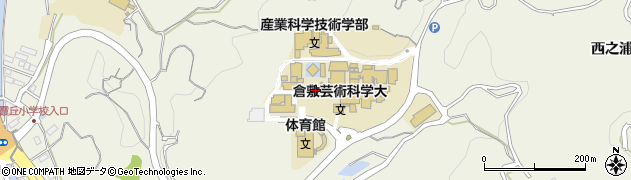 倉敷芸術科学大学　大学改革室周辺の地図