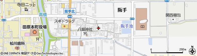 奈良県田原本町（磯城郡）阪手周辺の地図