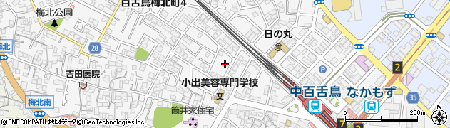 大阪府堺市北区中百舌鳥町4丁23周辺の地図