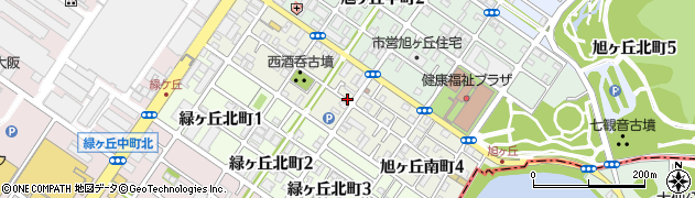大阪府堺市堺区旭ヶ丘南町周辺の地図