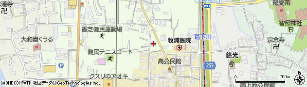 奈良県香芝市上中731周辺の地図