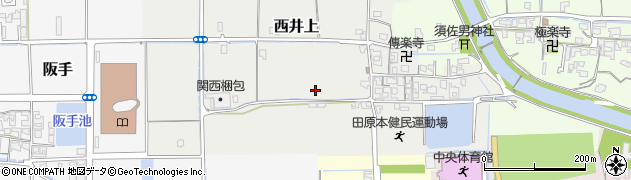 奈良県田原本町（磯城郡）西井上周辺の地図