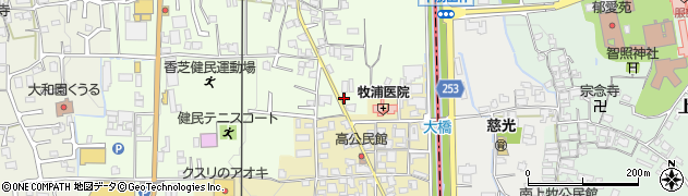 奈良県香芝市上中730周辺の地図