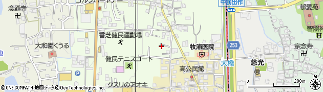 奈良県香芝市上中732周辺の地図