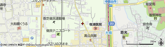 奈良県香芝市上中727周辺の地図