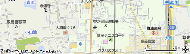 奈良県香芝市上中744周辺の地図