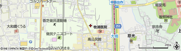 奈良県香芝市上中726周辺の地図