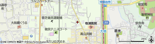 奈良県香芝市上中290周辺の地図