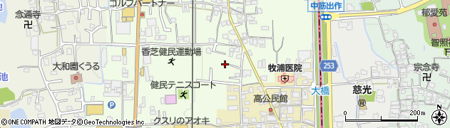奈良県香芝市上中234周辺の地図