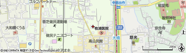 奈良県香芝市上中724周辺の地図