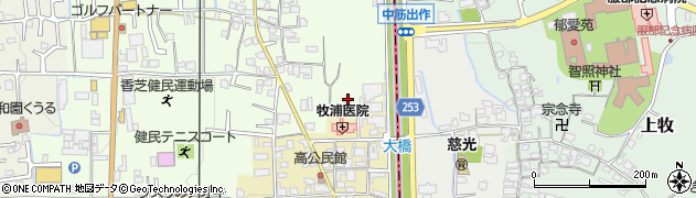 奈良県香芝市上中715周辺の地図