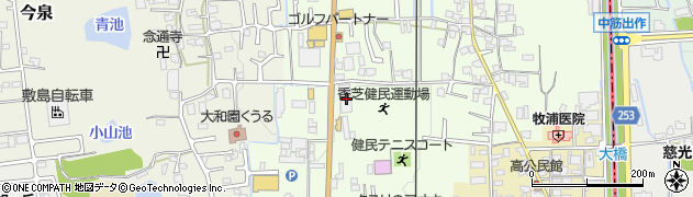 奈良県香芝市上中271周辺の地図