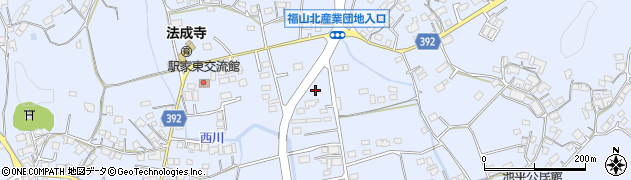 広島県福山市駅家町（法成寺）周辺の地図