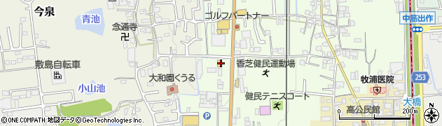 奈良県香芝市上中265周辺の地図