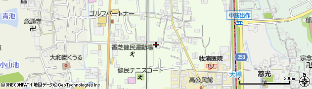 奈良県香芝市上中284周辺の地図