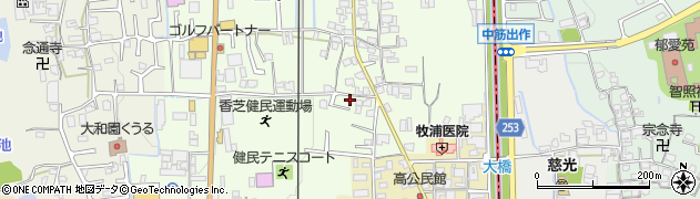 奈良県香芝市上中287周辺の地図