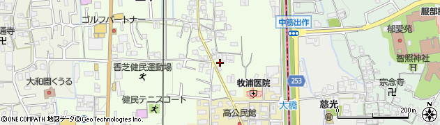 奈良県香芝市上中397周辺の地図