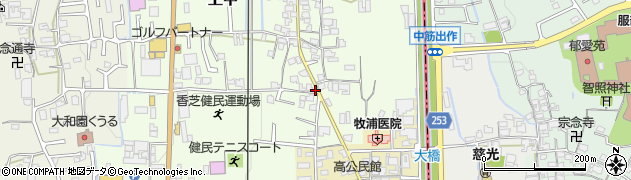 奈良県香芝市上中291周辺の地図