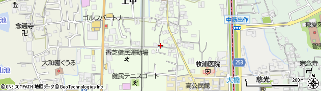 奈良県香芝市上中229周辺の地図