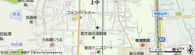 奈良県香芝市上中240周辺の地図