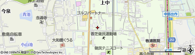 奈良県香芝市上中249周辺の地図