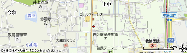 奈良県香芝市上中251周辺の地図