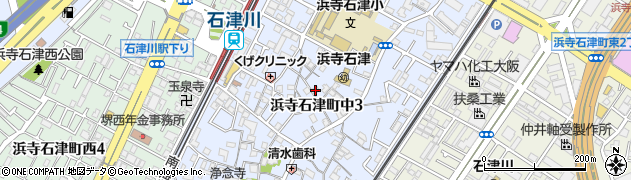 大阪府堺市西区浜寺石津町中周辺の地図