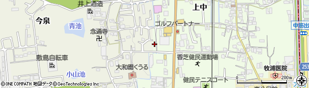奈良県香芝市上中261周辺の地図
