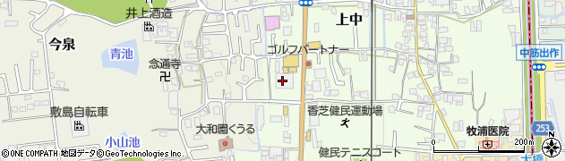 奈良県香芝市上中255周辺の地図